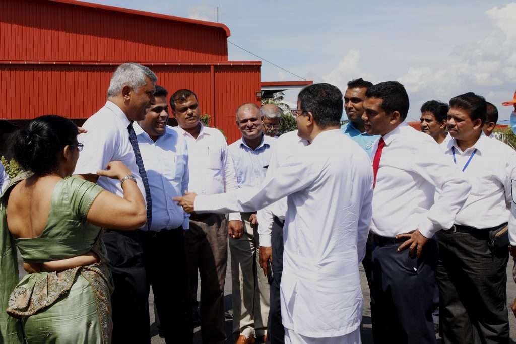 Visit of the Hon. Minister of Energy Visits to the Muthurajawela Lubricant Blending plant